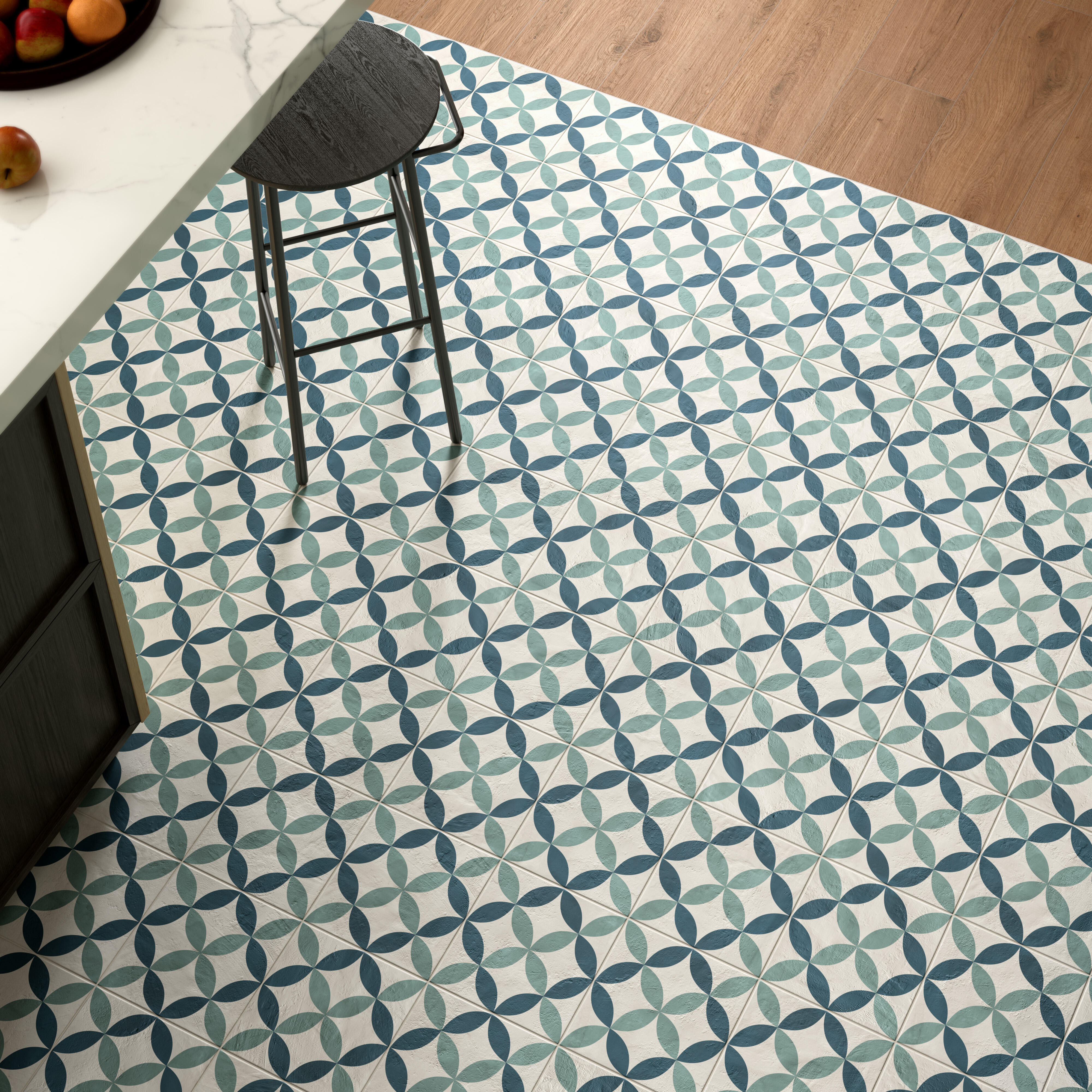 Piastrella da pavimento e rivestimento interno 20 x 20 cm non rettificato in gres porcellanato non smaltato Venezia Intenso opaco Deco Art R9 traffico intenso (pei 4/5) Sp. 8.5 mm 1.2 mq - 2