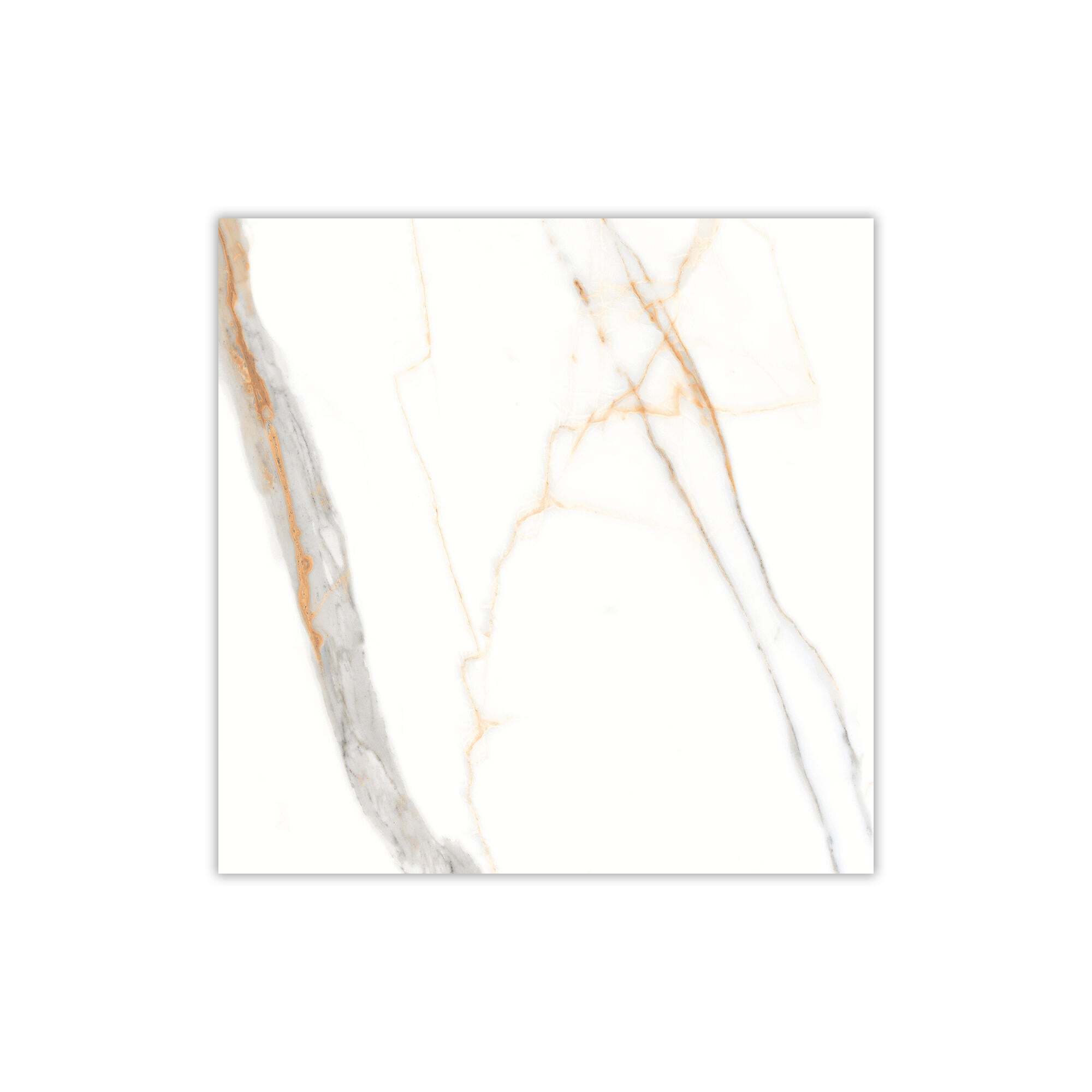 Carrelage sol intérieur/mur intérieur effetmarbre blanc Cala l.60x L.60cm ARTENS - 6