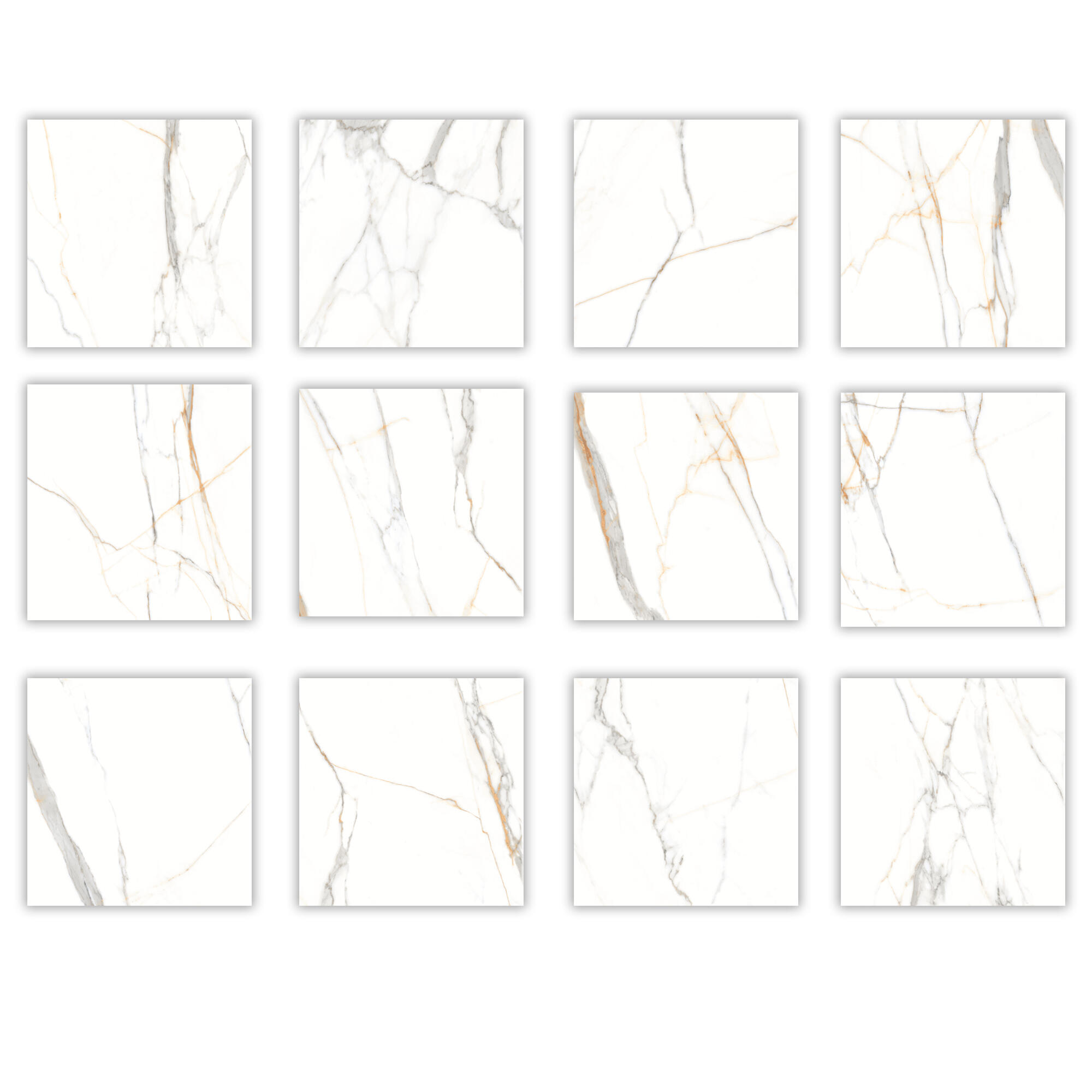 Carrelage sol intérieur/mur intérieur effetmarbre blanc Cala l.60x L.60cm ARTENS - 7