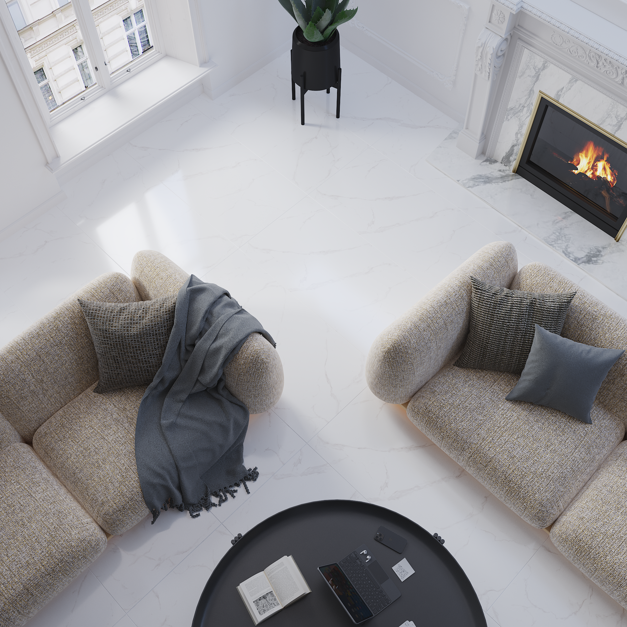 Gres szkliwiony Calacatta Silver Lappato 60x120 Artens - 5