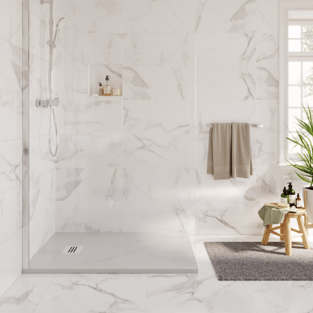 Carrelage sol / mur effet marbre blanc Casablanca l.60 x L.60 cm ARTENS
