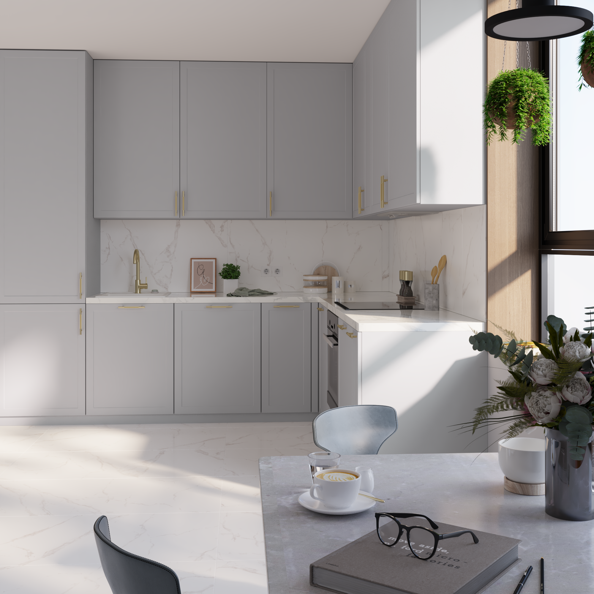 Gres szkliwiony Calacatta Silver Lappato 60x120 Artens - 2