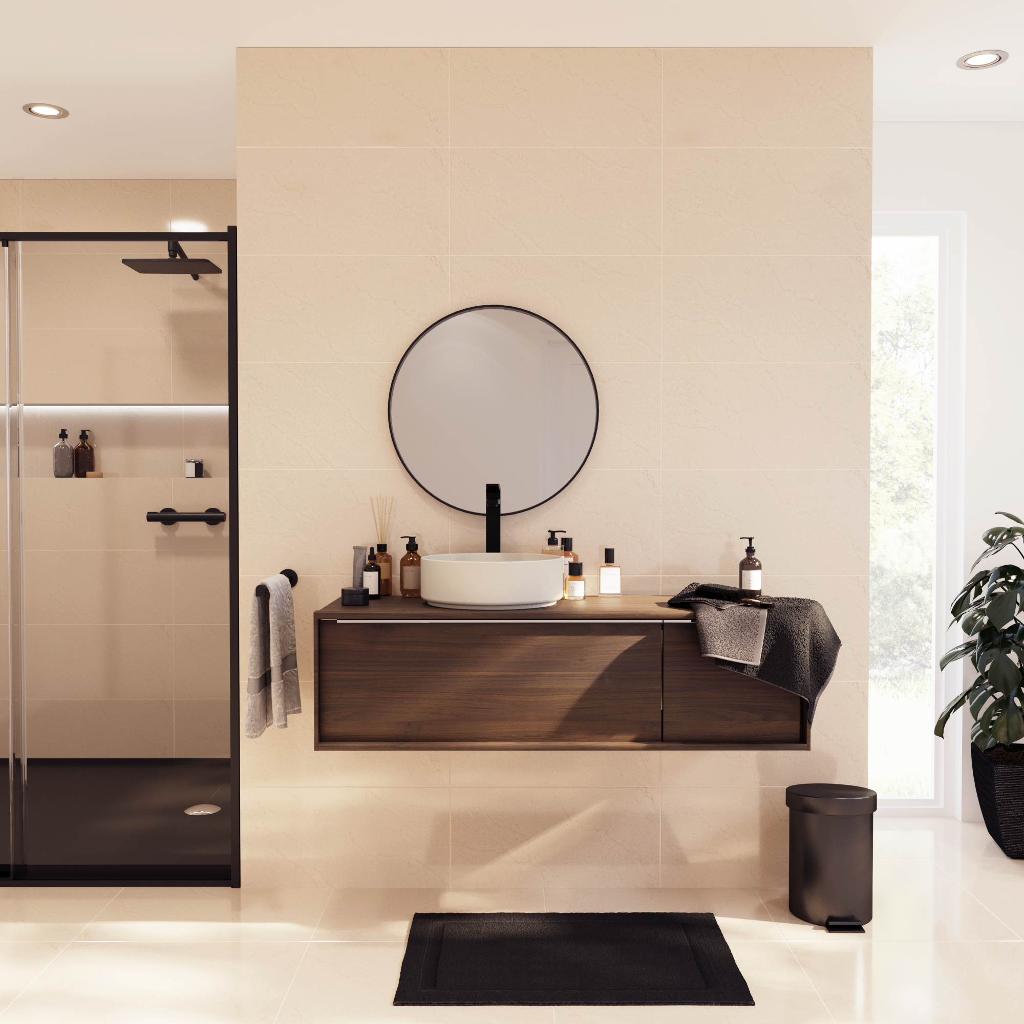 Carrelage sol/mur intérieur effet marbre beige Madras l.60 x L.60 cm ARTENS | Leroy Merlin