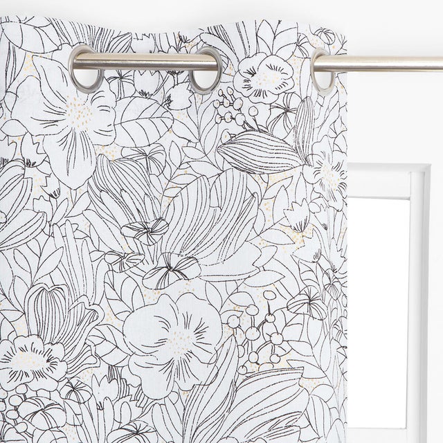 Rideau tamisant, Lizon, blanc H.240 x l.135 cm