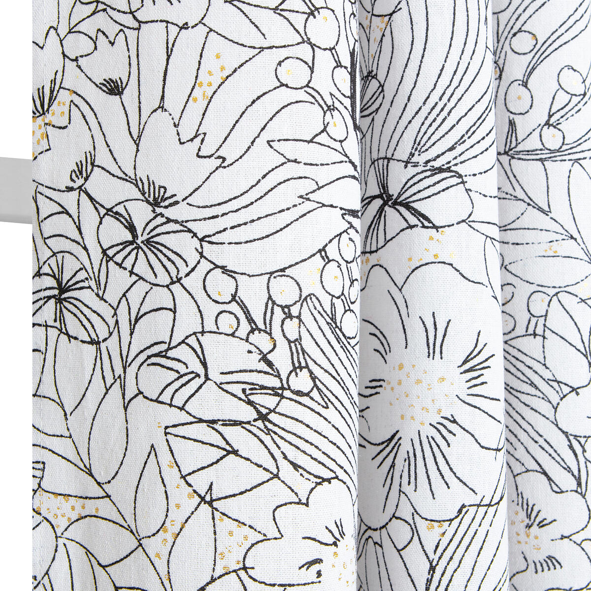 Rideau tamisant, Lizon, blanc H.240 x l.135 cm - 2