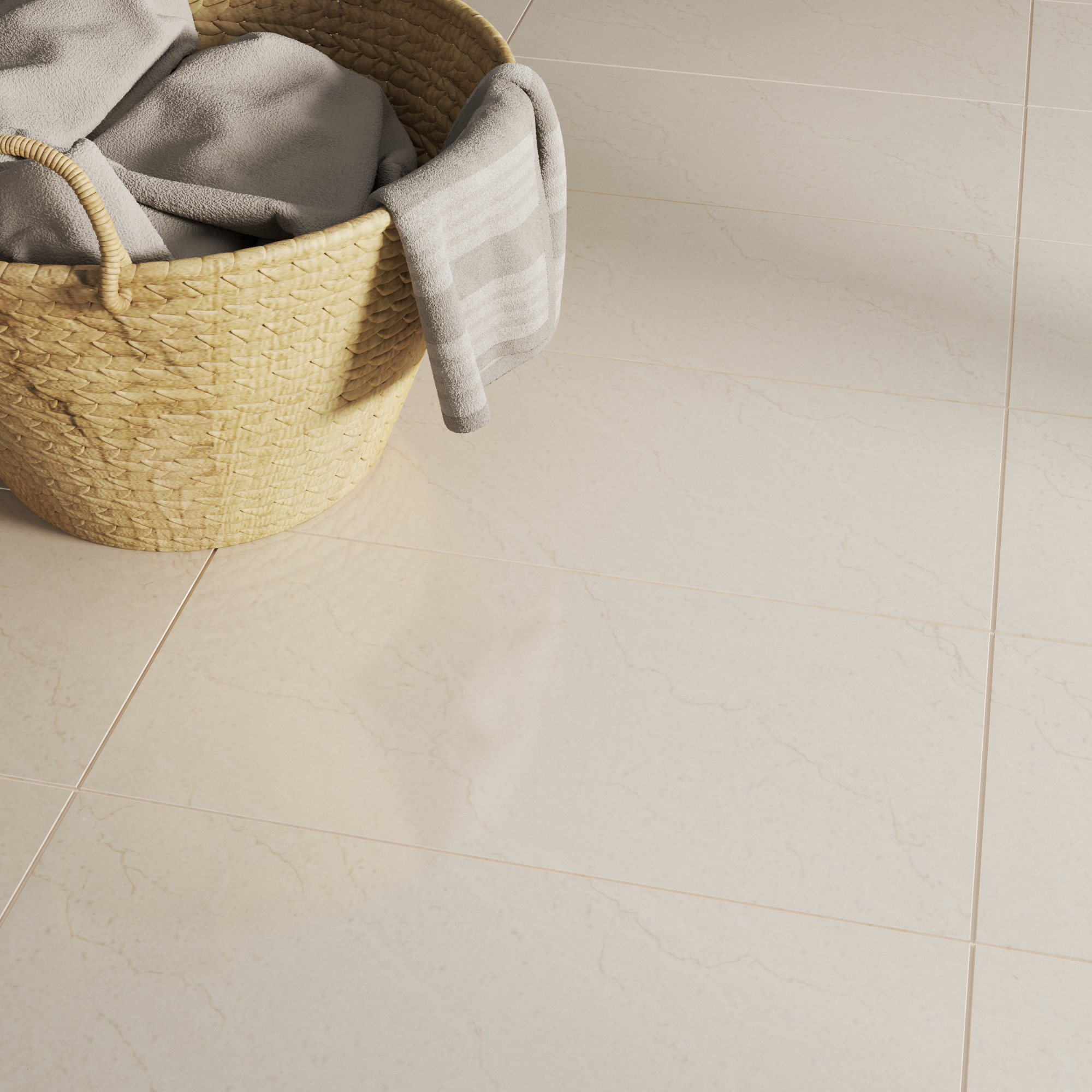 Carrelage Emser Marbre M11CREM1818PL 18x18 Pouces Pour Sol Et Mur - Crema Marfil Plus