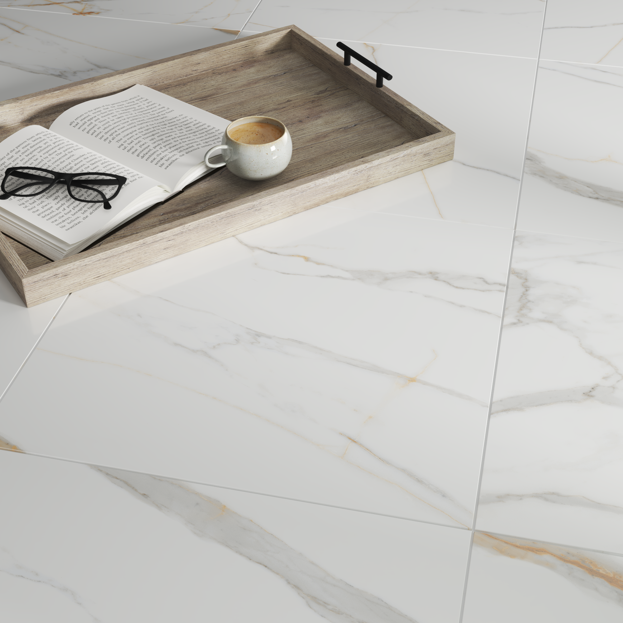 Gres szkliwiony Calacatta Gold 60x60 Artens - 8