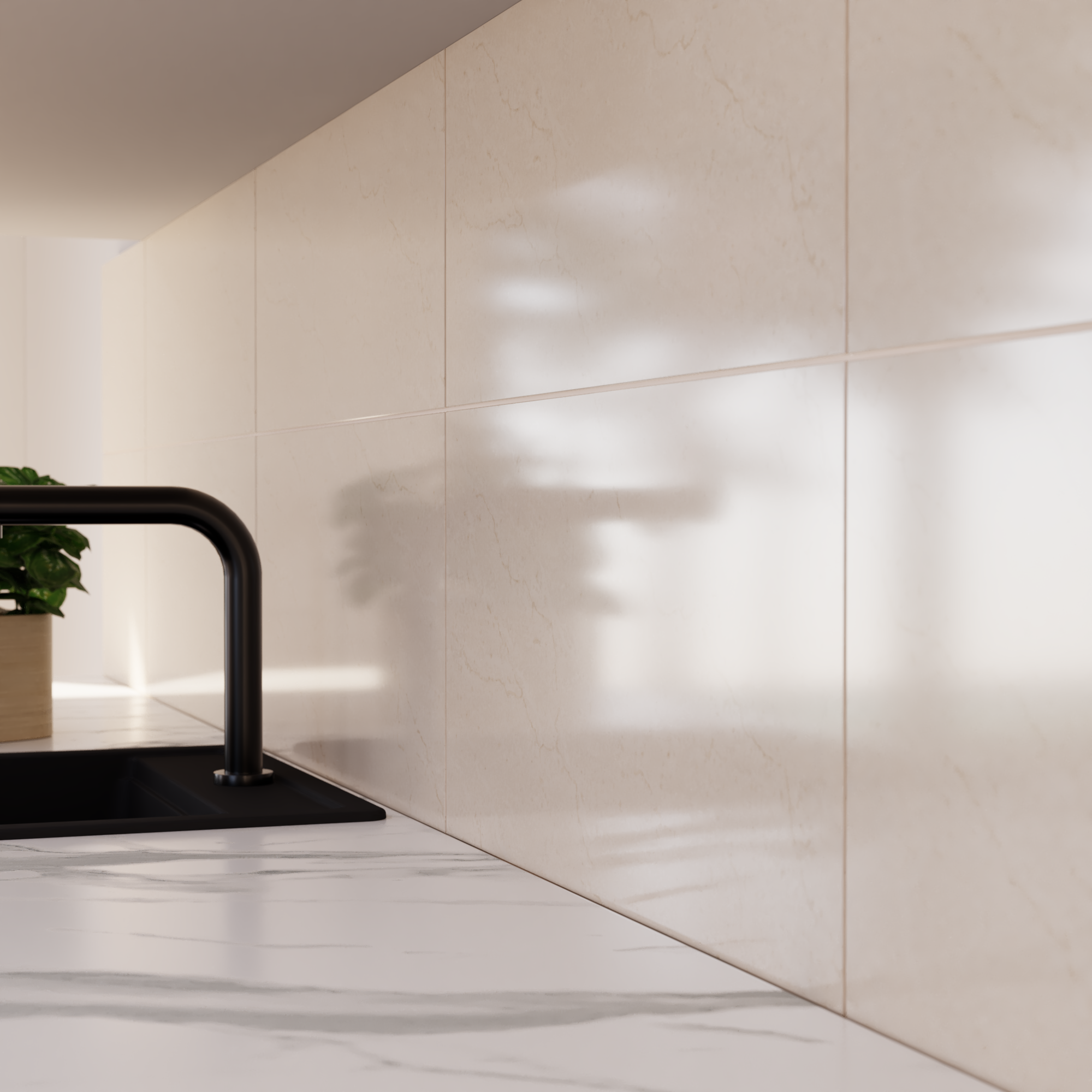 Carrelage sol/mur intérieur effet marbre beige Madras l.60 x L.60 cm ARTENS - 7