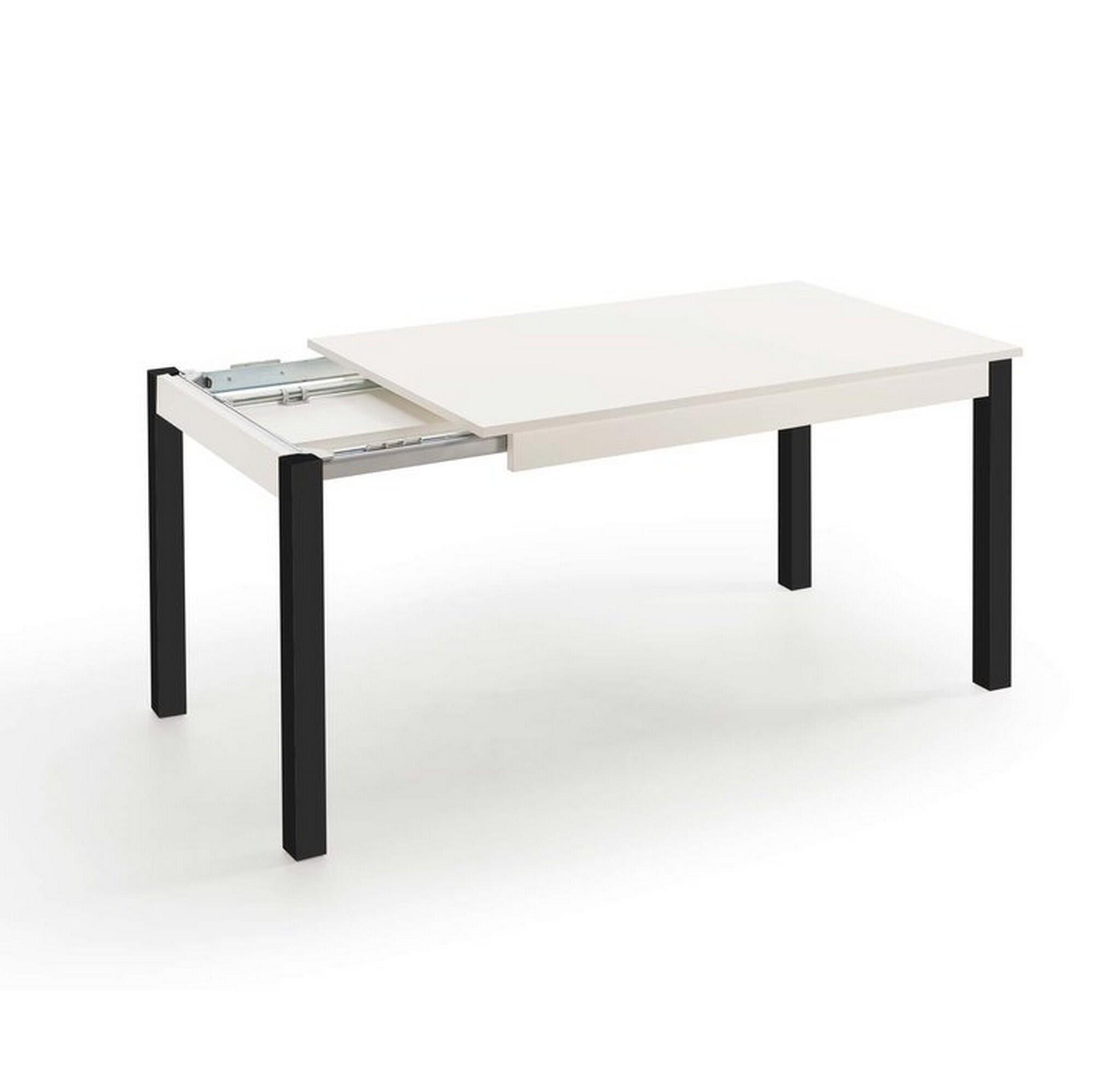 Mesa de cocina con ala abatible noa (110/170x70) cm blanco