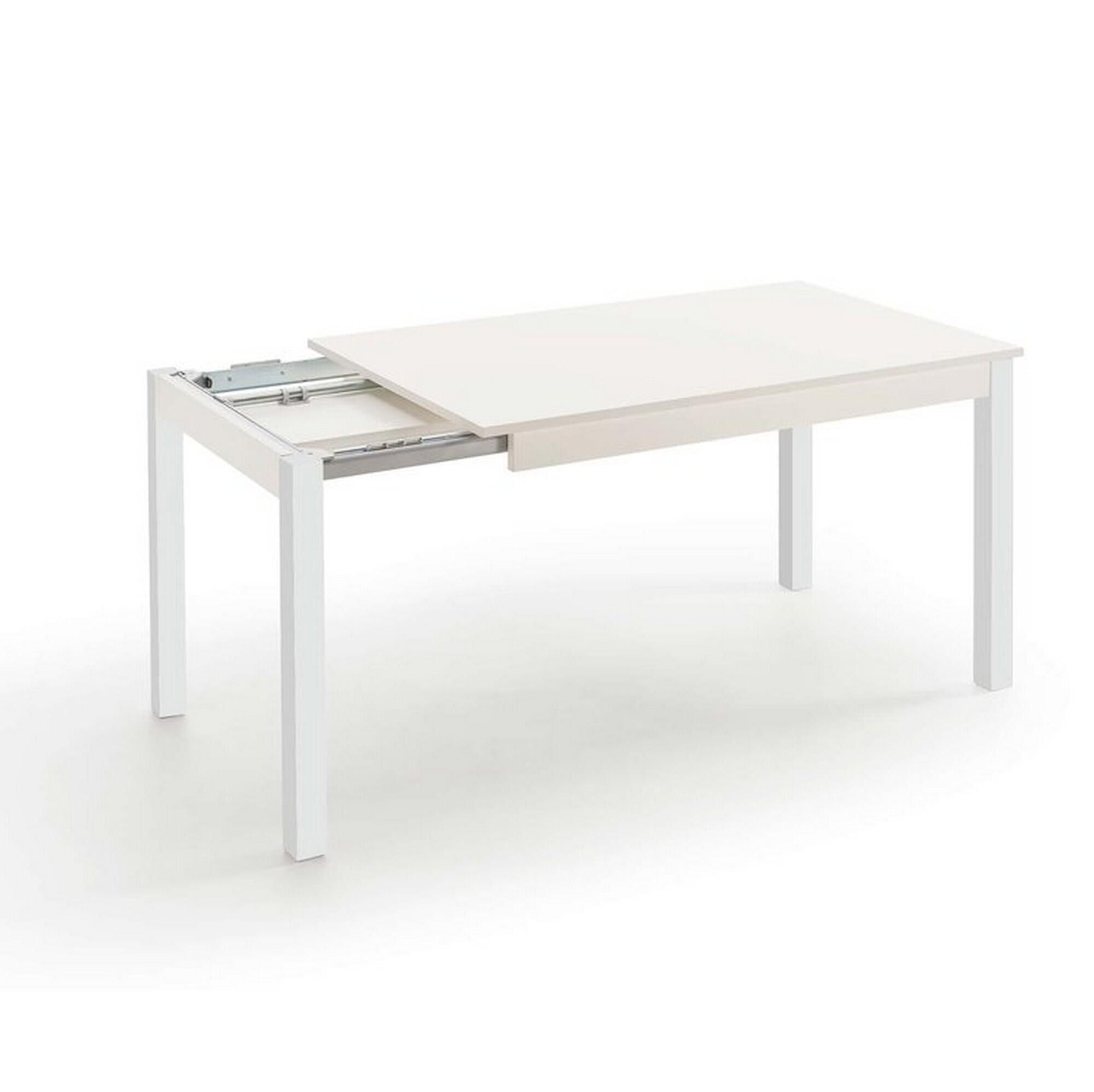Mesa de cocina con ala abatible noa (110/170x70) cm blanco