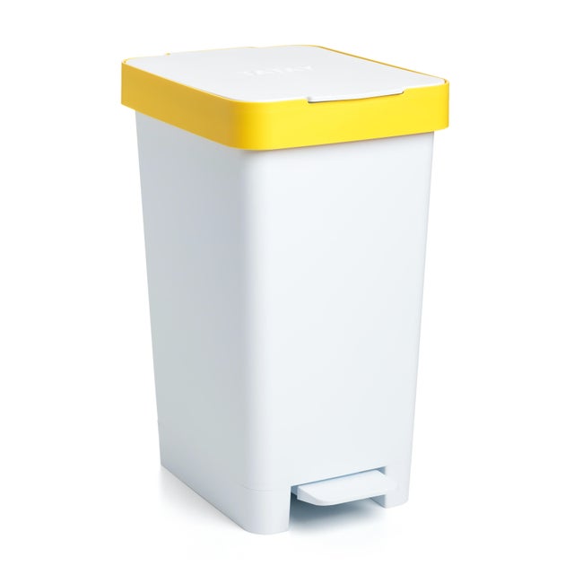 Cubo de la basura con pedal para reciclaje TATAY 25 litros SMART/ AMARILLO