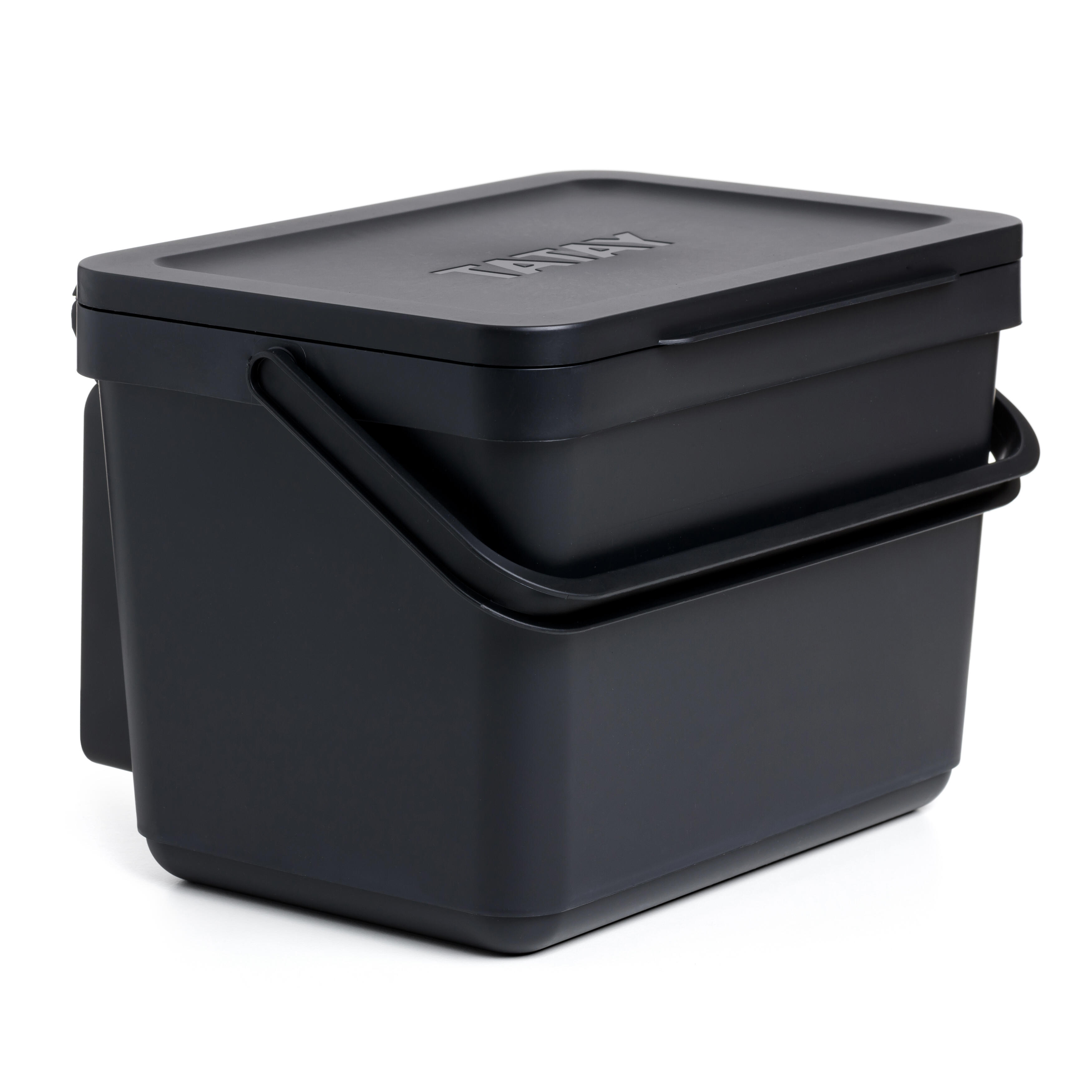 Cubo de basura organizo manual tatay para 6 litros smart negro soporte