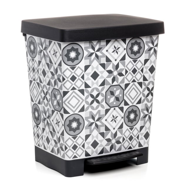Cubo de la basura con pedal TATAY para 23 litros CUBIK DECO HYDRAULIC