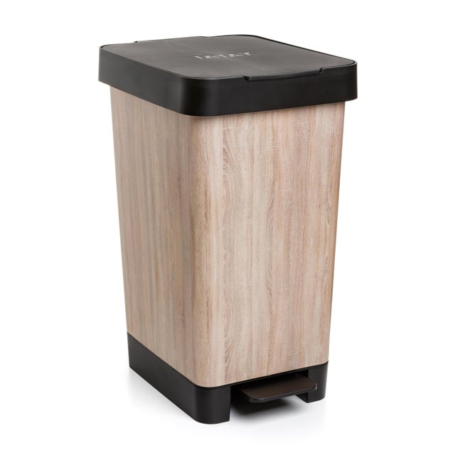 Cubo de la basura con pedal TATAY para 25 litros SMART DECO / WOOD