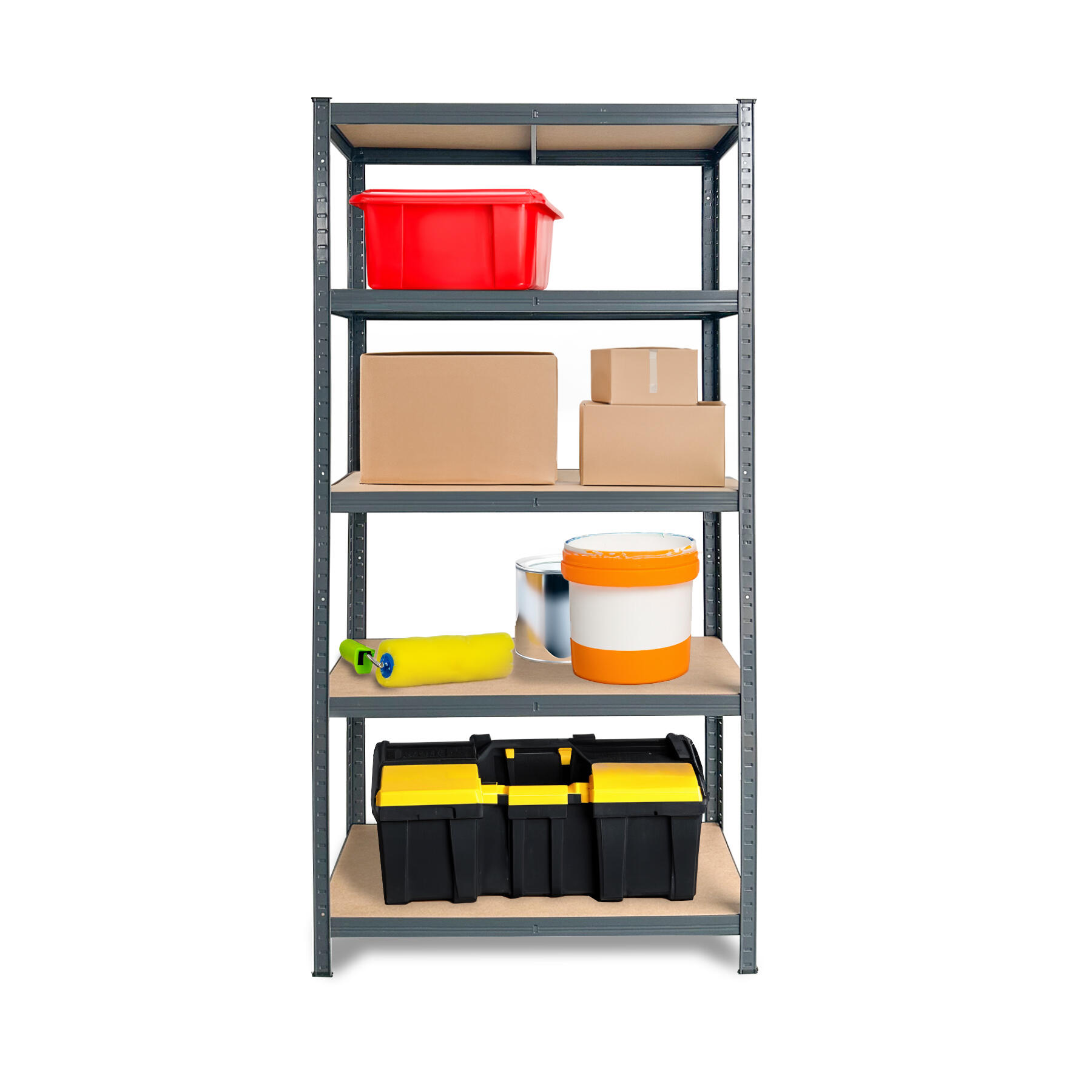 Regał magazynowy Stabil S wym. 180x90x40 cm, nośność 175kg, antracyt - 2