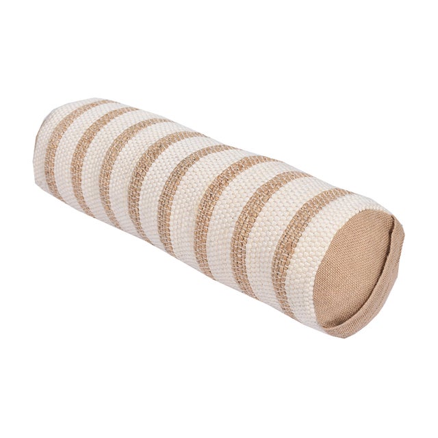 Coussin D'Accoudoir Canapé Tête De Lit Mousse Haute Densité 12x12x50 Cm – Beige, Confort Portable