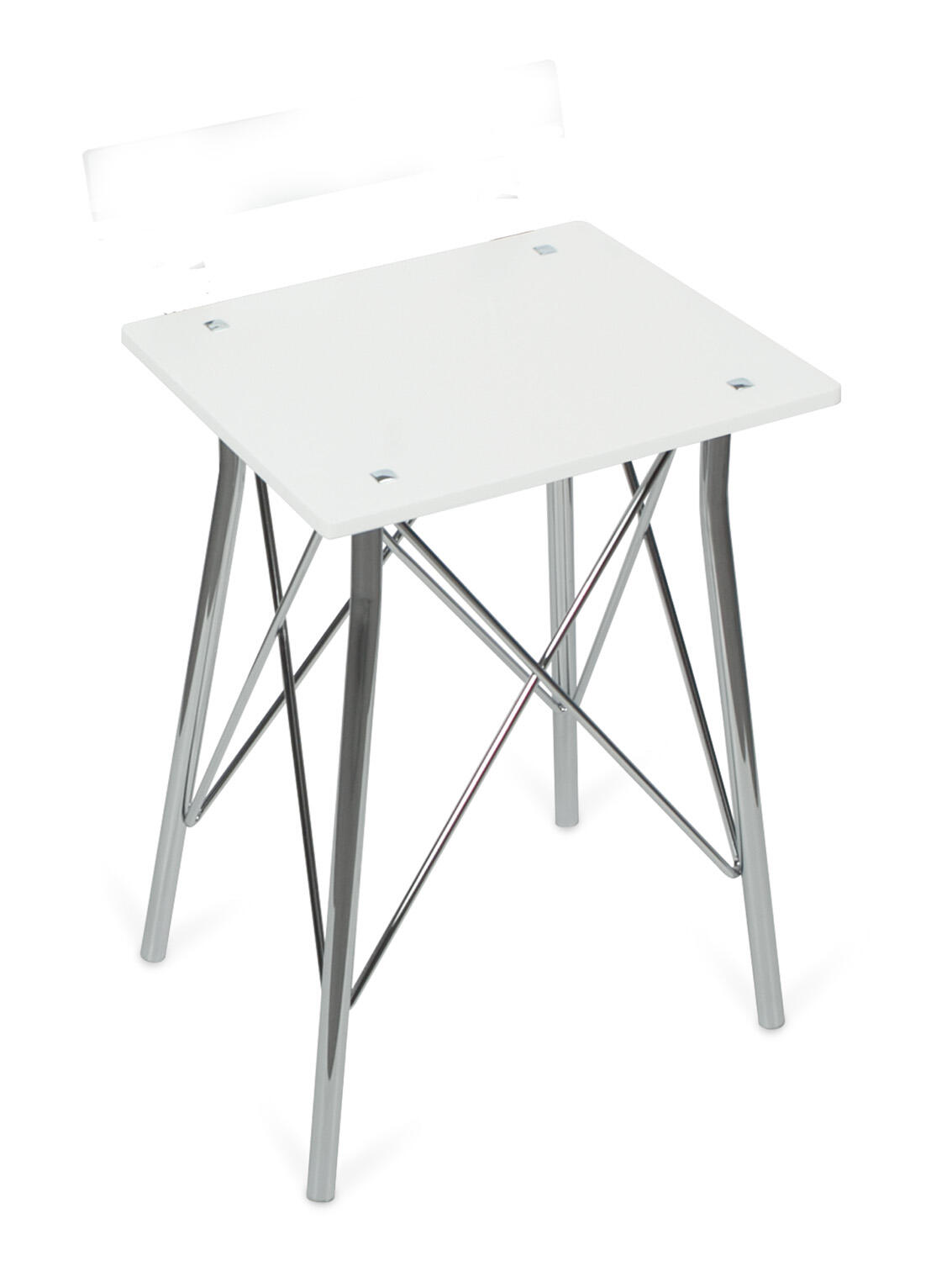 Taburete de baño gris 33x44 cm