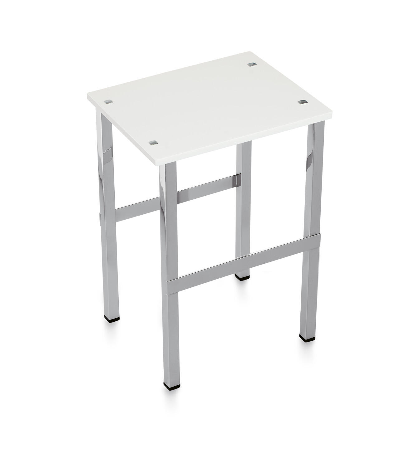 Taburete de baño gris 30x42 cm