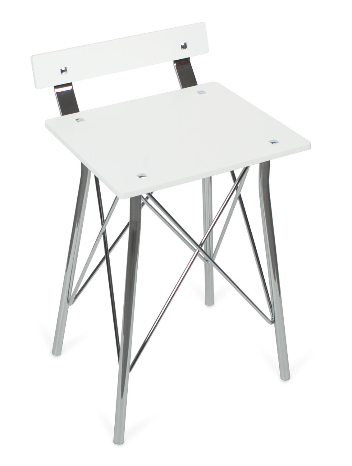 Taburete de baño gris 33x51 cm