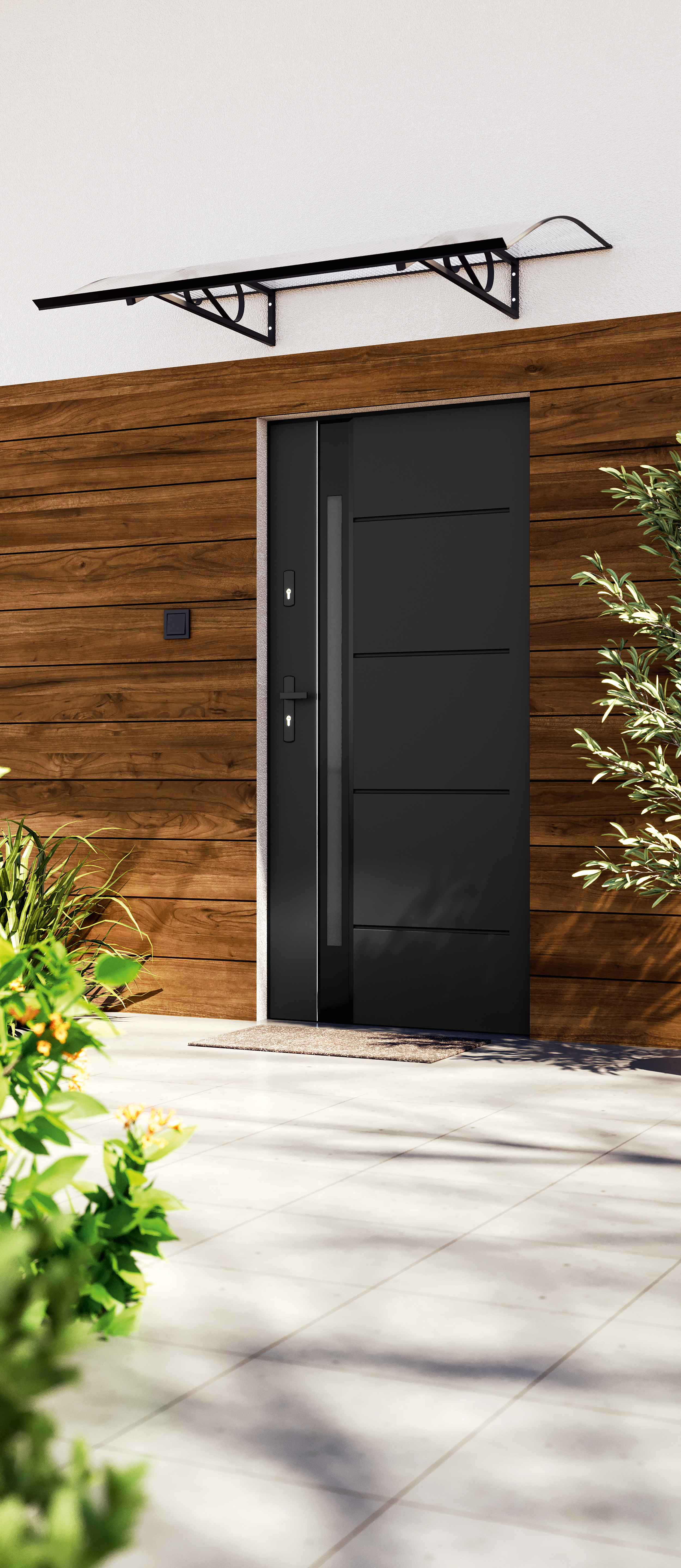 Daszek nad drzwi Arco antracytowy 150x95 cm - 2