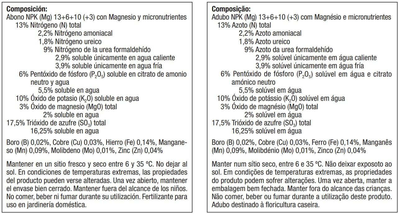 Varitas Fertilizantes COMPO universal para macetas y jardineras 24+6 und gratis - 6