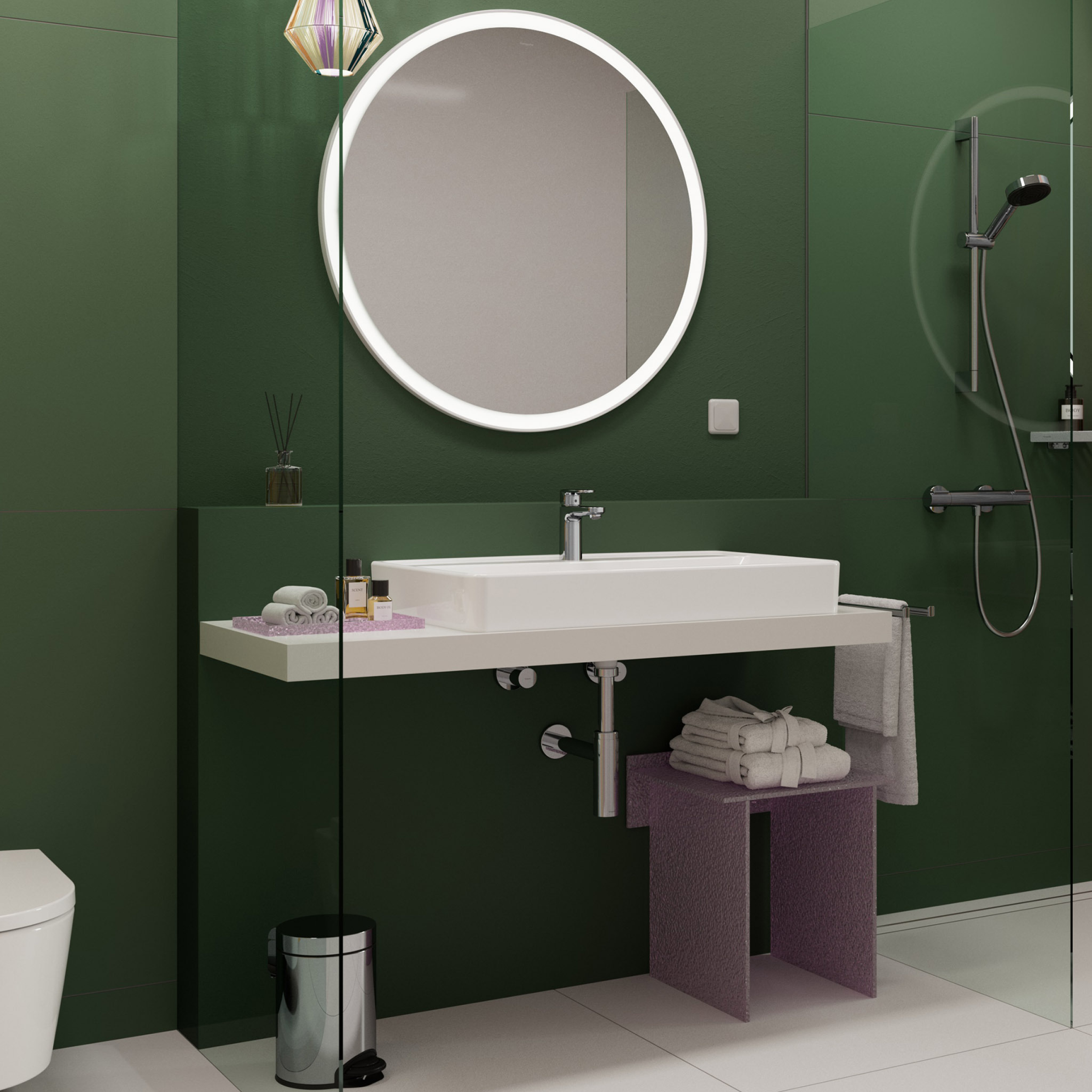 Bateria umywalkowa chrom Blend L CoolStart Hansgrohe - 5