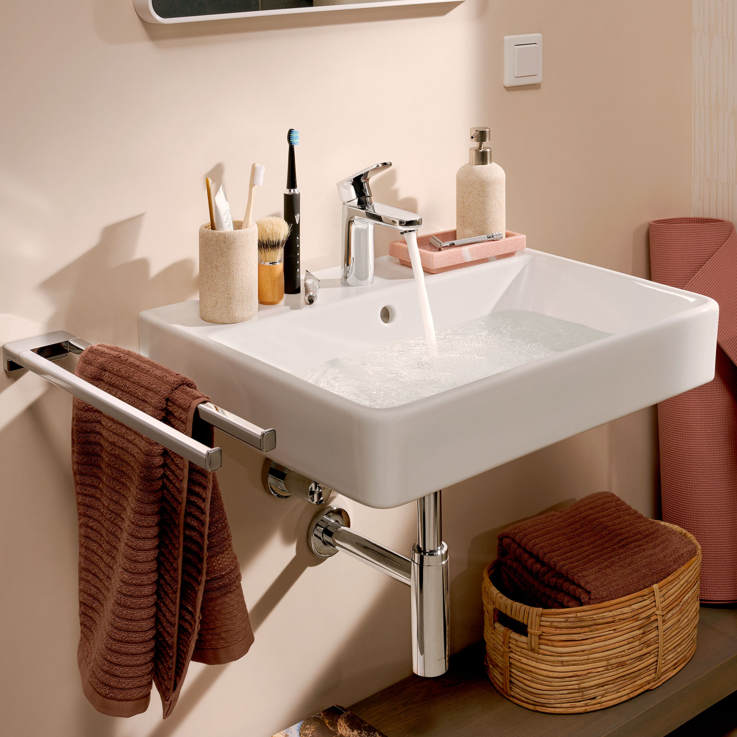 Bateria umywalkowa chrom Blend L CoolStart Hansgrohe - 2