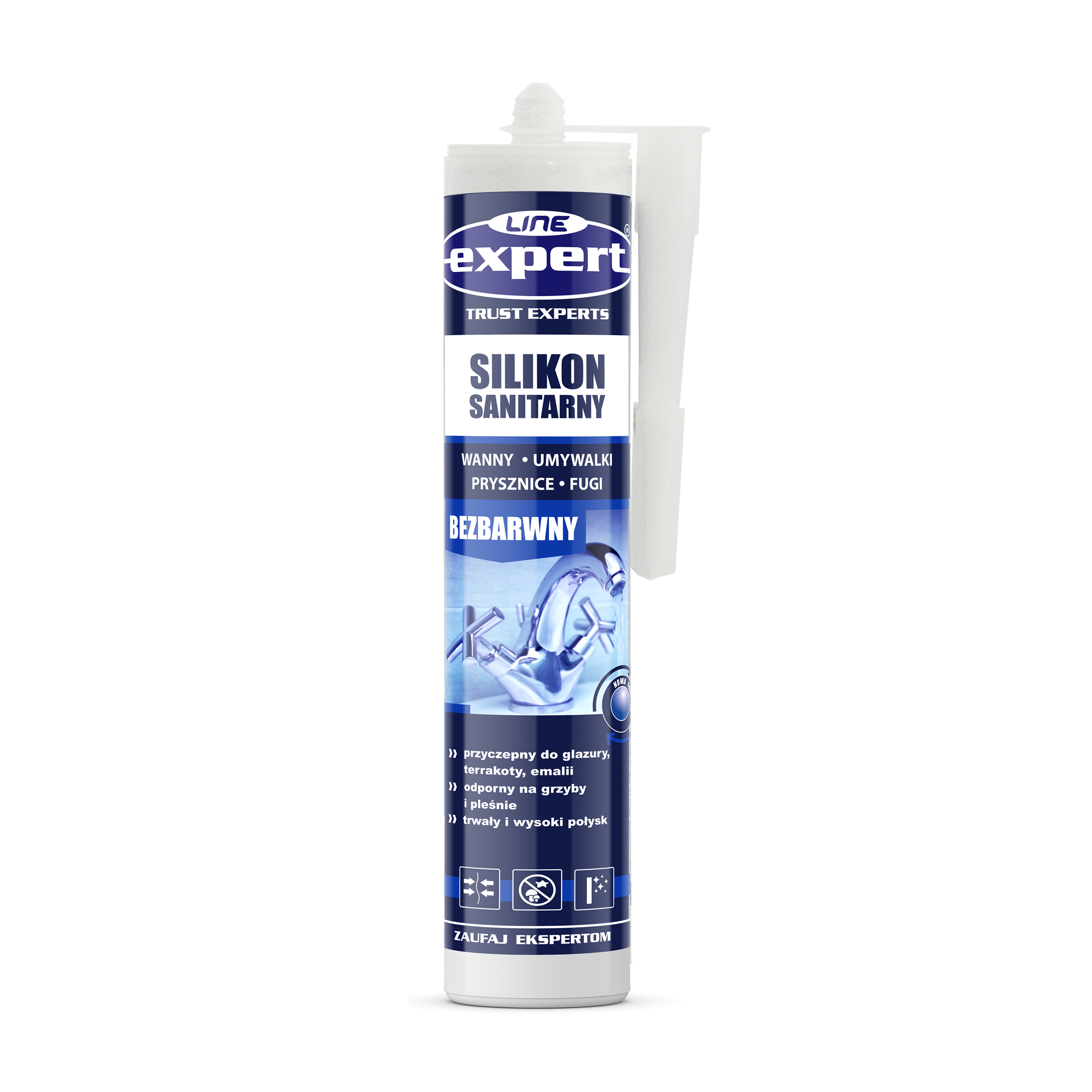 Silikon sanitarny bezbarwny 280 ml Expert Line