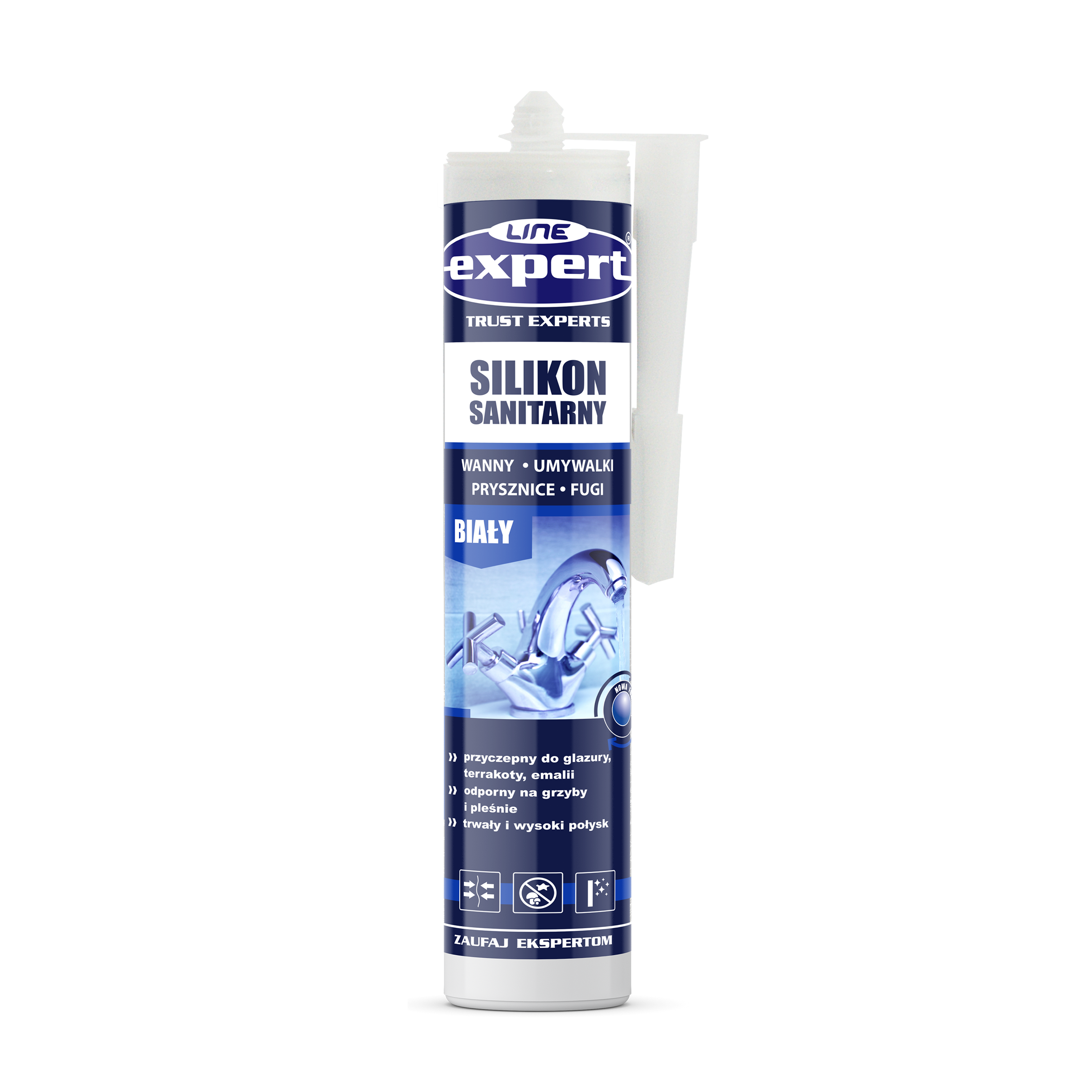 Silikon sanitarny biały 280 ml Expert Line
