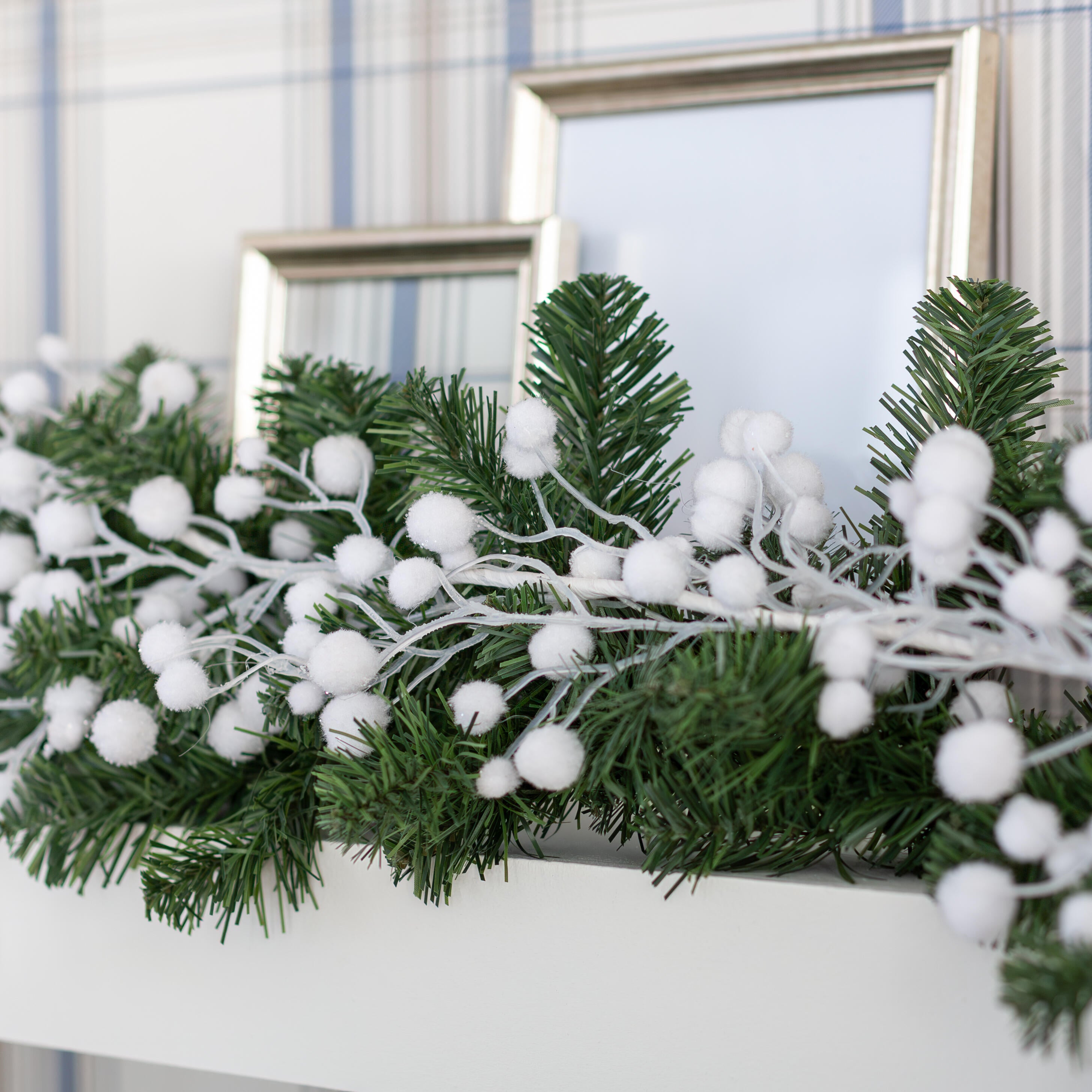 Guirnalda ramificada con bolas de nieve 130 cm - 6