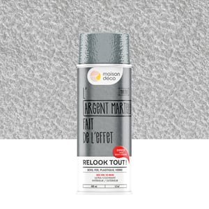 Bombe de peinture Relook tout MAISON DECO argent martelé satiné 400 ml