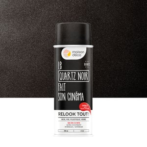 Bombe de peinture Relook tout MAISON DECO noir pailleté mat 400 ml