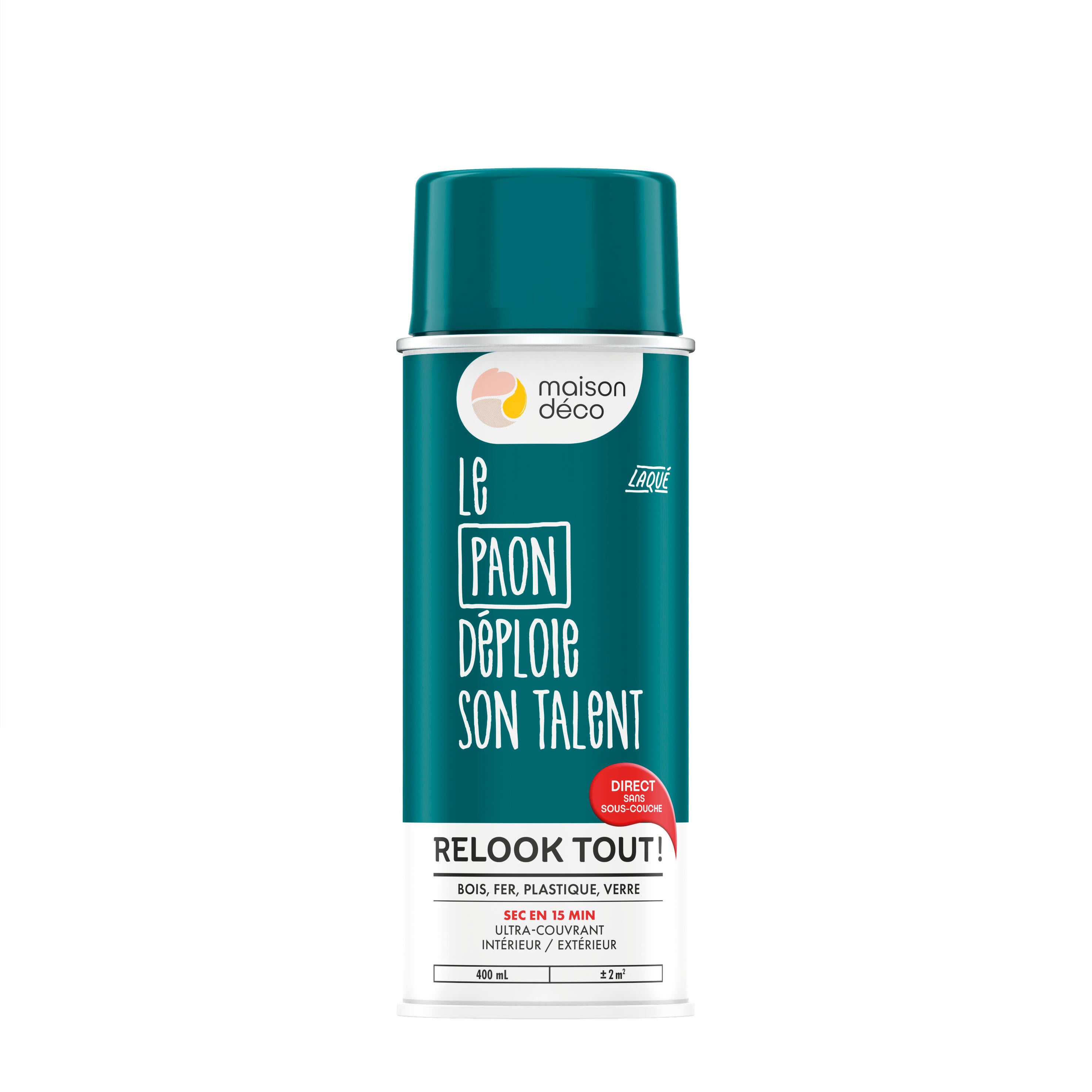 Bombe de peinture Relook tout MAISON DECO paon brillant400 ml - 7
