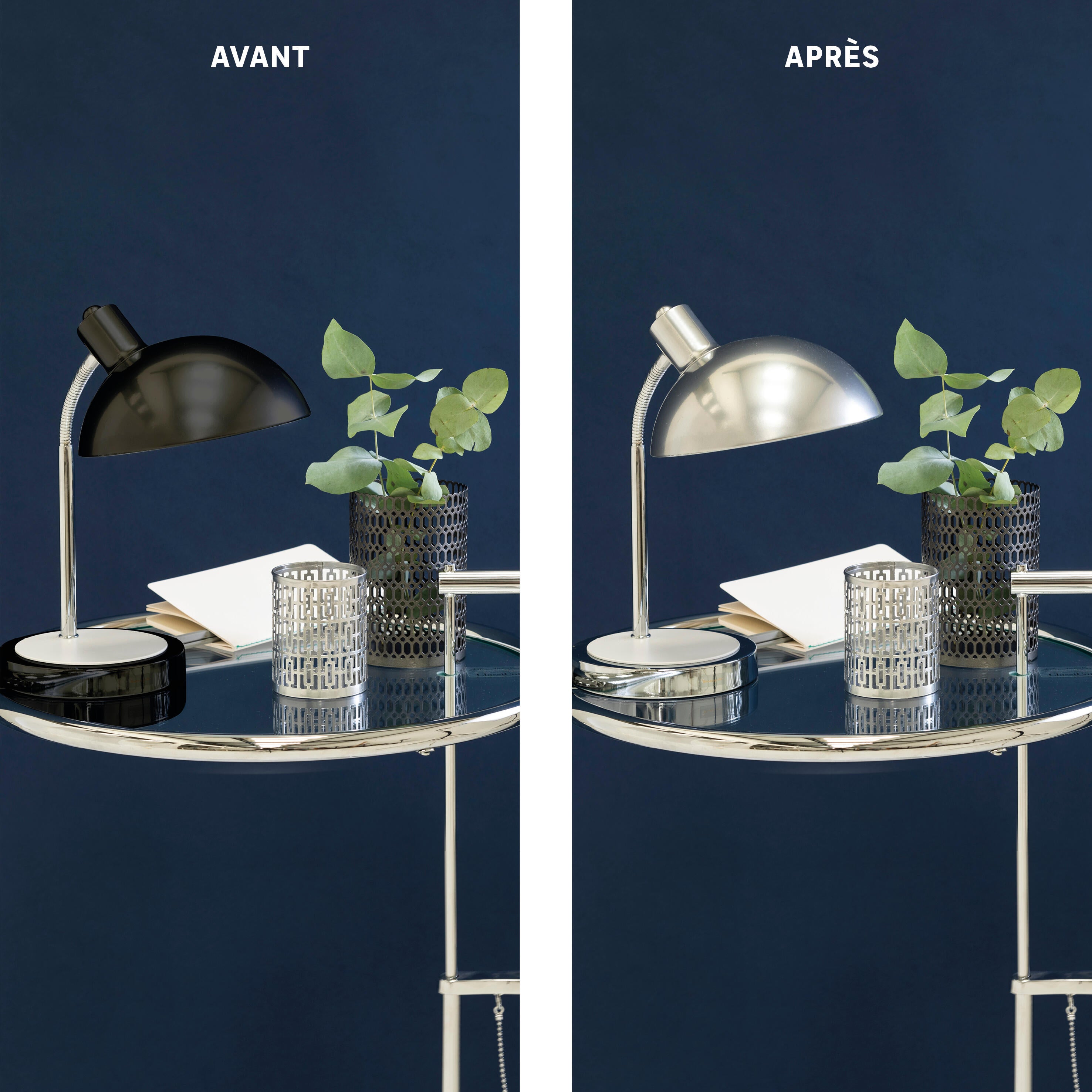 Bombe de peinture Relook tout MAISON DECO chrome métallisé 400 ml - 6