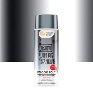 Bombe de peinture Relook tout MAISON DECO chrome métallisé 400 ml