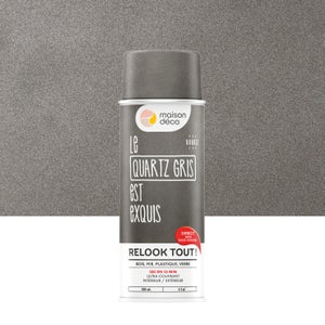 Bombe de peinture Relook tout MAISON DECO gris pailleté mat 400 ml
