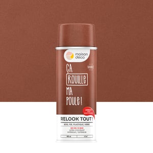 Bombe de peinture Relook tout MAISON DECO rouille pailleté mat 400 ml