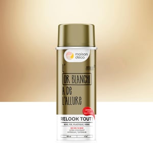 Bombe de peinture Relook tout MAISON DECO or blanchi satiné 400 ml
