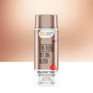 Bombe de peinture Relook tout MAISON DECO or rose satiné 400 ml