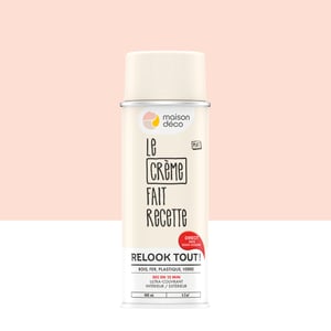 Bombe de peinture Relook tout MAISON DECO crème mat 400 ml