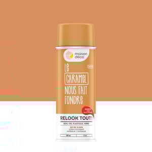 Bombe de peinture Relook tout MAISON DECO caramel satiné 400 ml