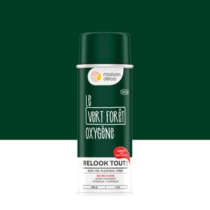 Bombe de peinture Relook tout MAISON DECO vert forêt satiné 400 ml
