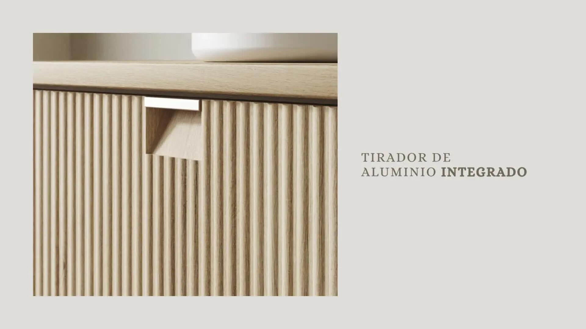 Mueble de baño Lignes beige 100x45.4 cm (lavabo no incluido) - 9