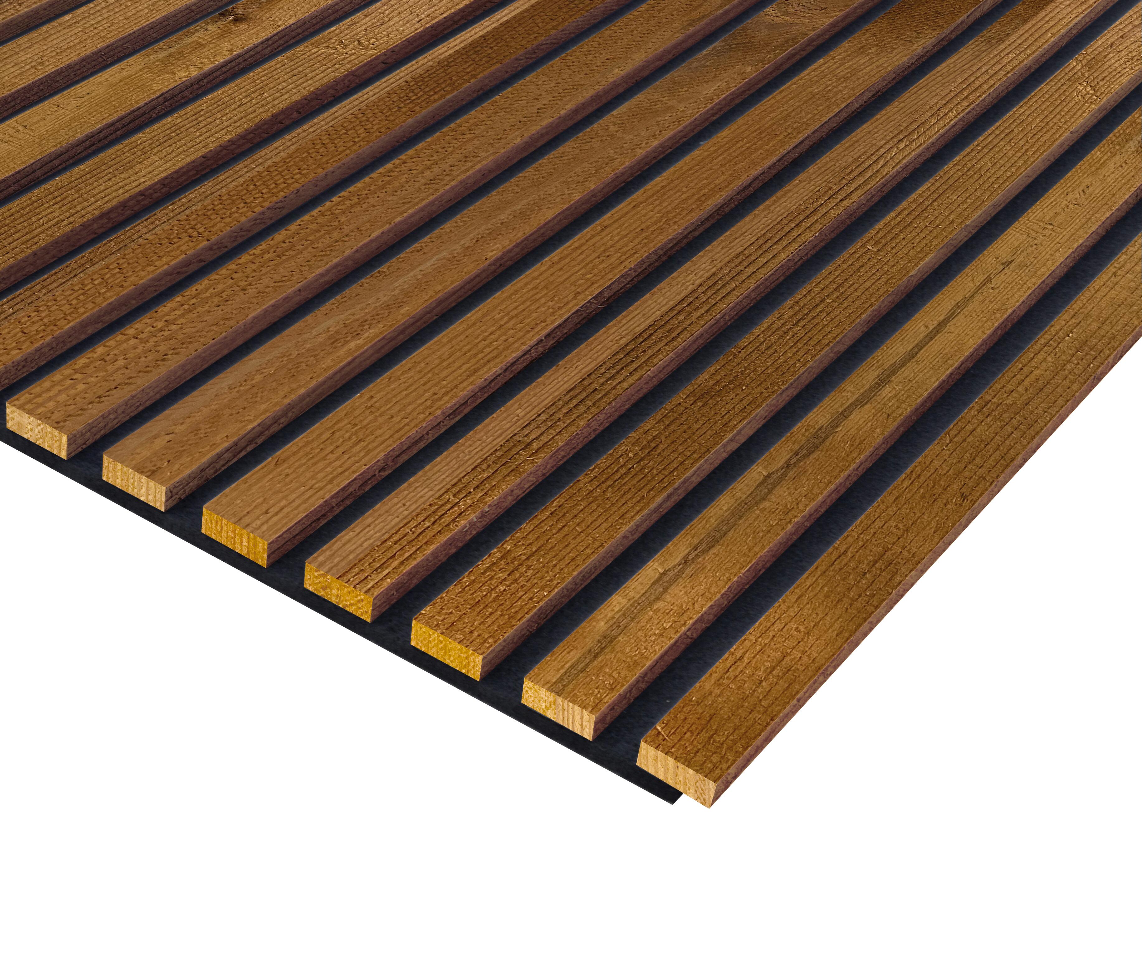 Revestimiento de pared palillería efecto 3D MADERA acústico alerce natural uso interior/exterior de 240x57cm - 8