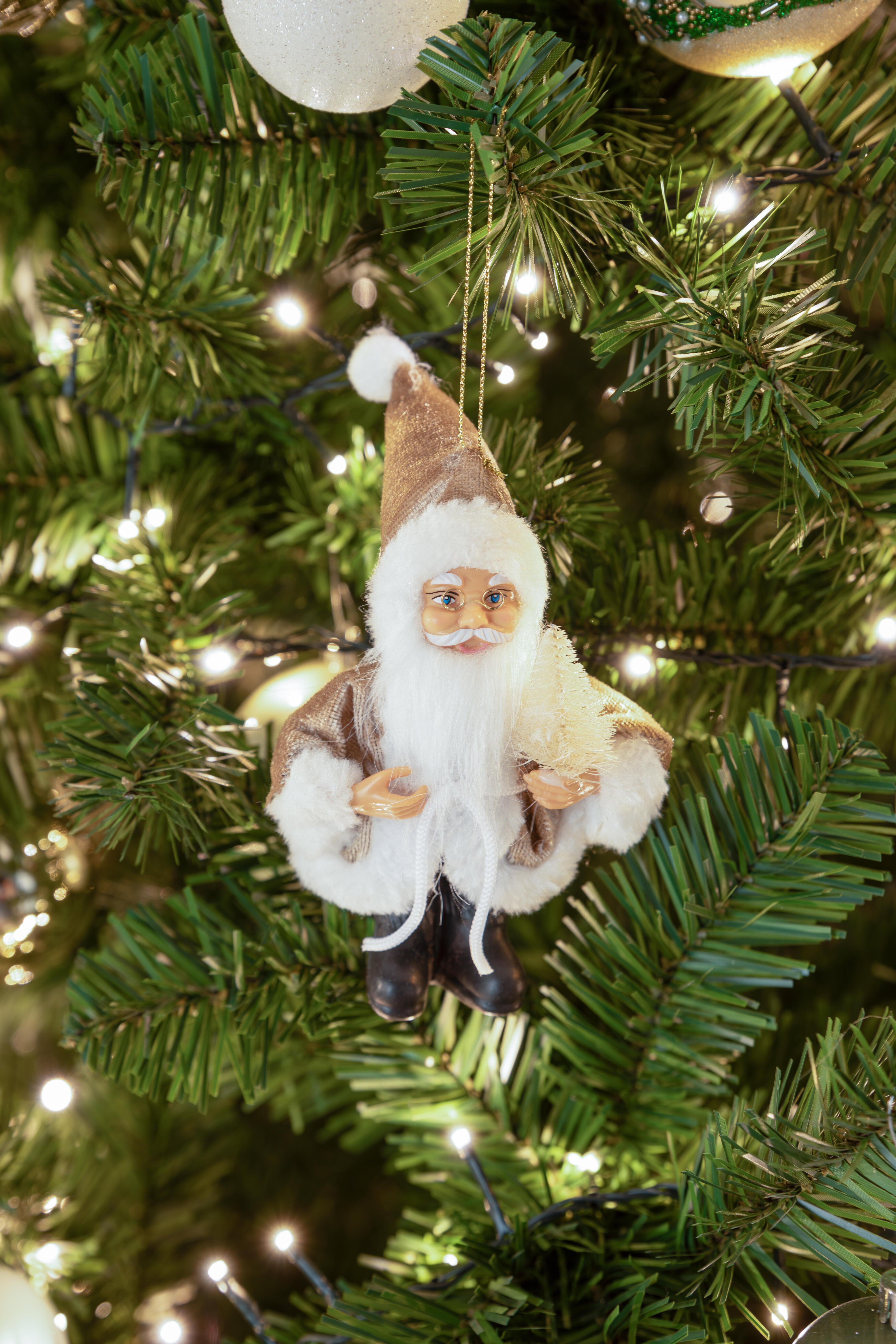 Adorno colgante de navidad santa 8x13 cm - 2