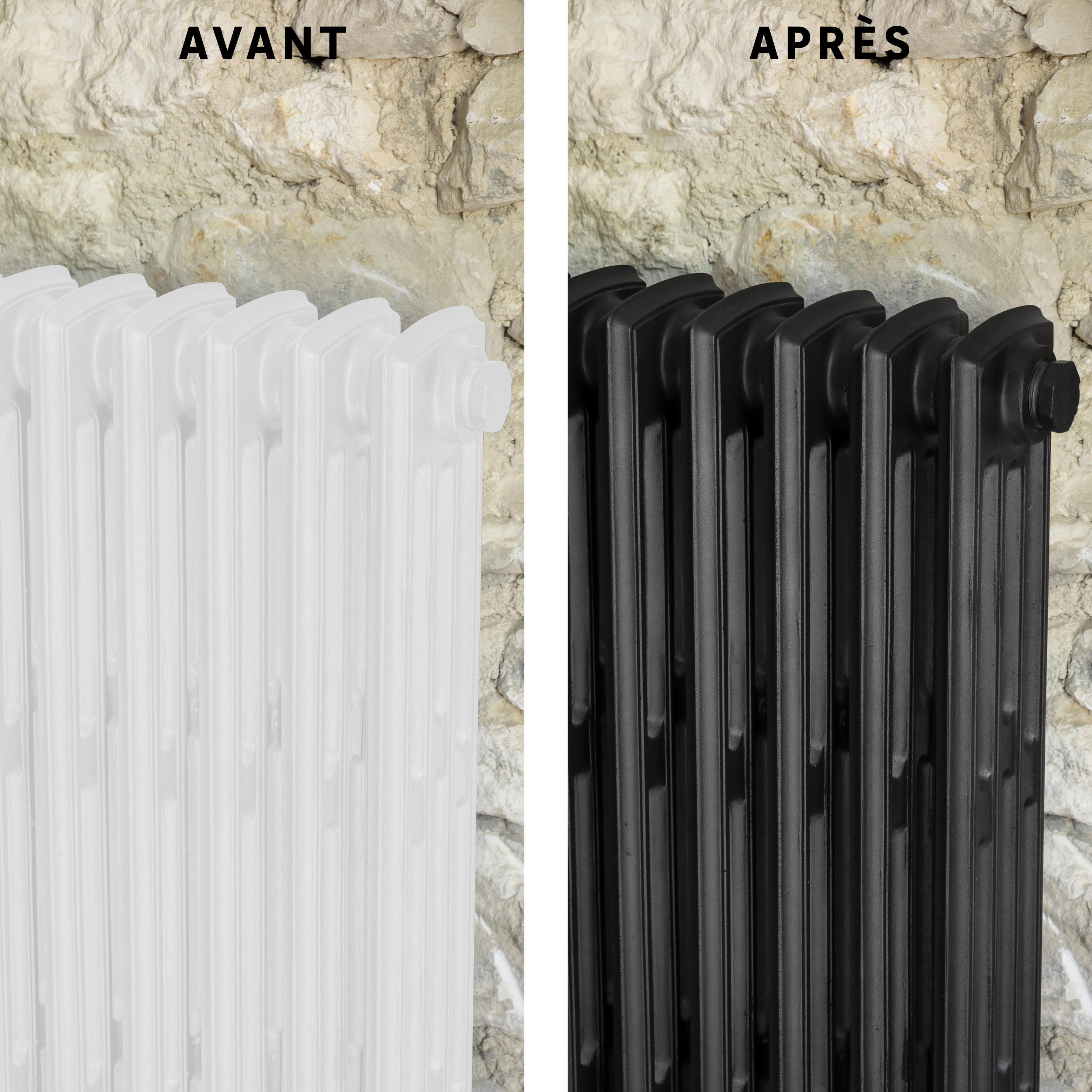 Bombe de peinture Relook radiateurs MAISON DECO noir mat - 3