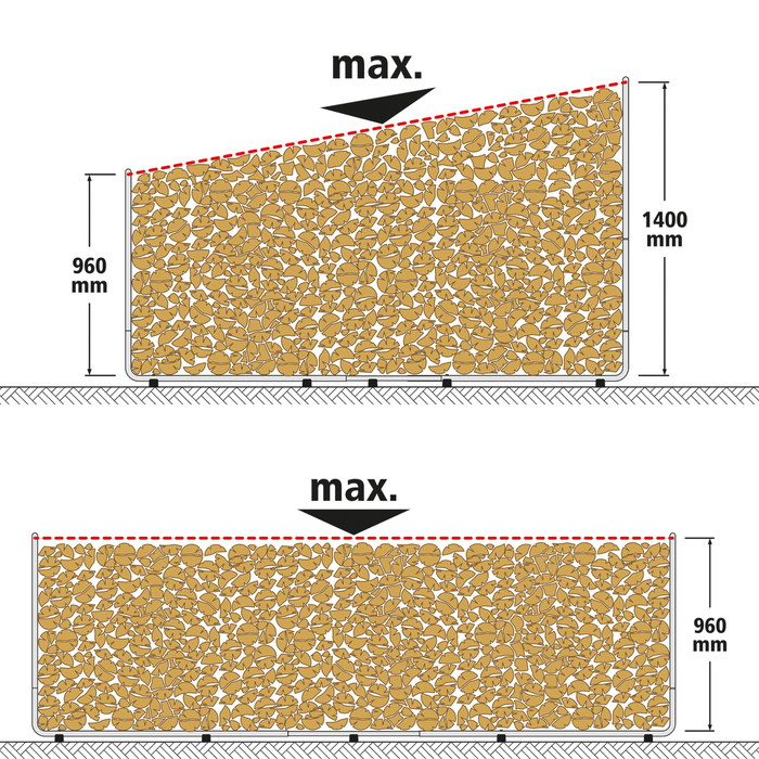 Range-bûches modulable WOLFCRAFT Réglable 2dimensions - xxl