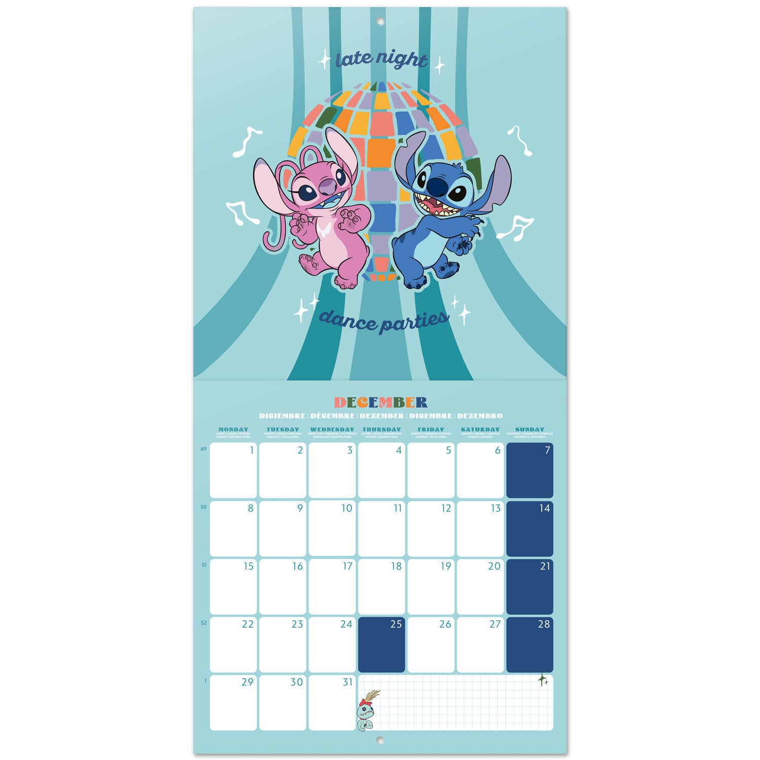 Calendario 2025 30x30 disney stitch - 4