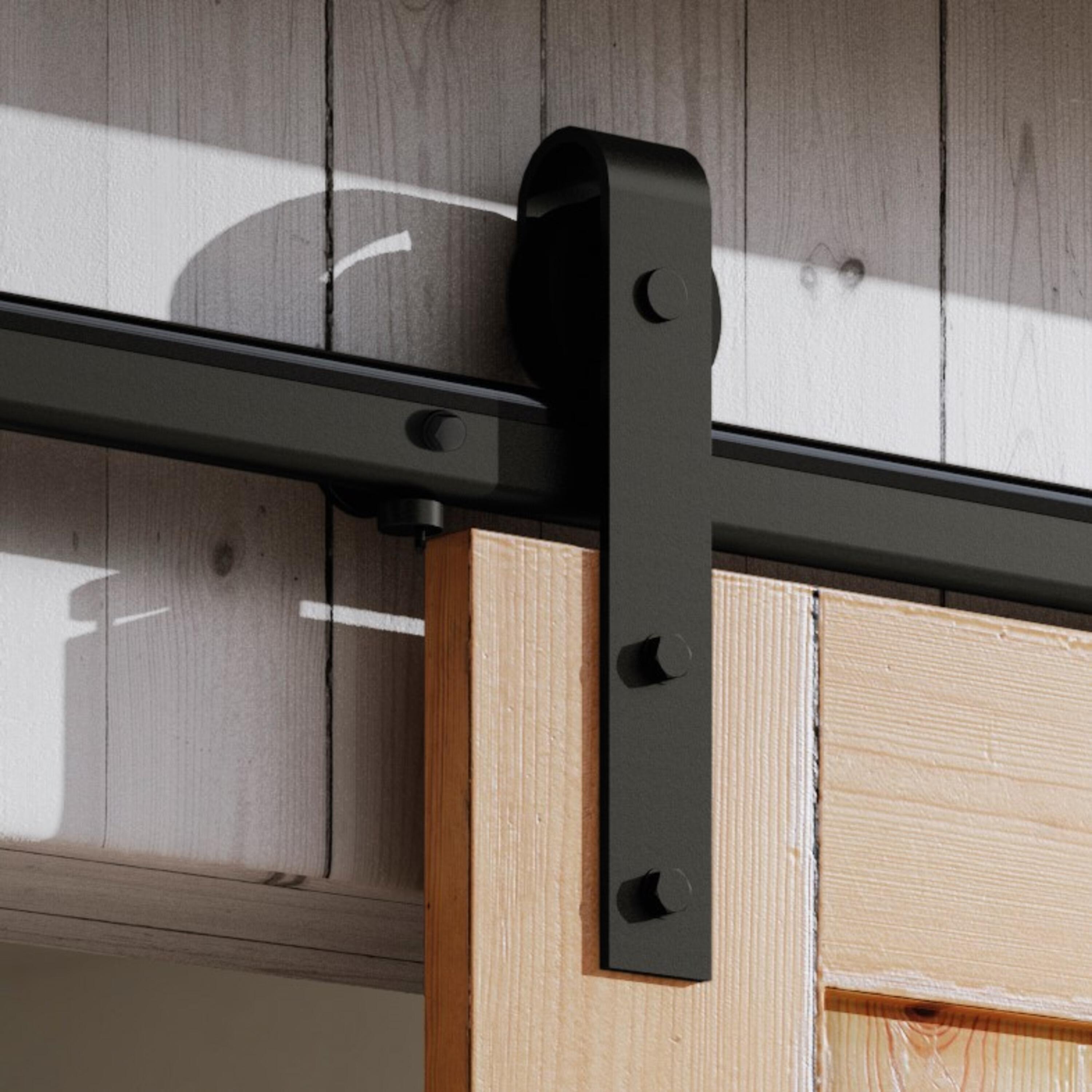 Guía puerta interior/exterior corredera alu Leva negro puerta hasta 93cm Artens - 3