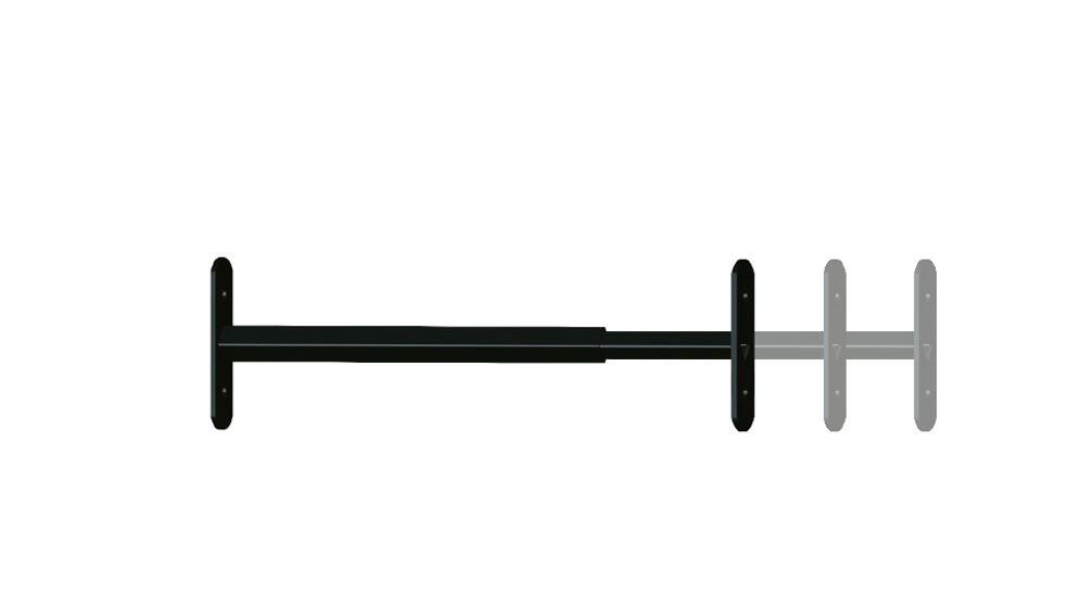 Grille de défense téléscopique 1 barreau 99 cm à 188 cm, acier peint noir AFBAT - 2